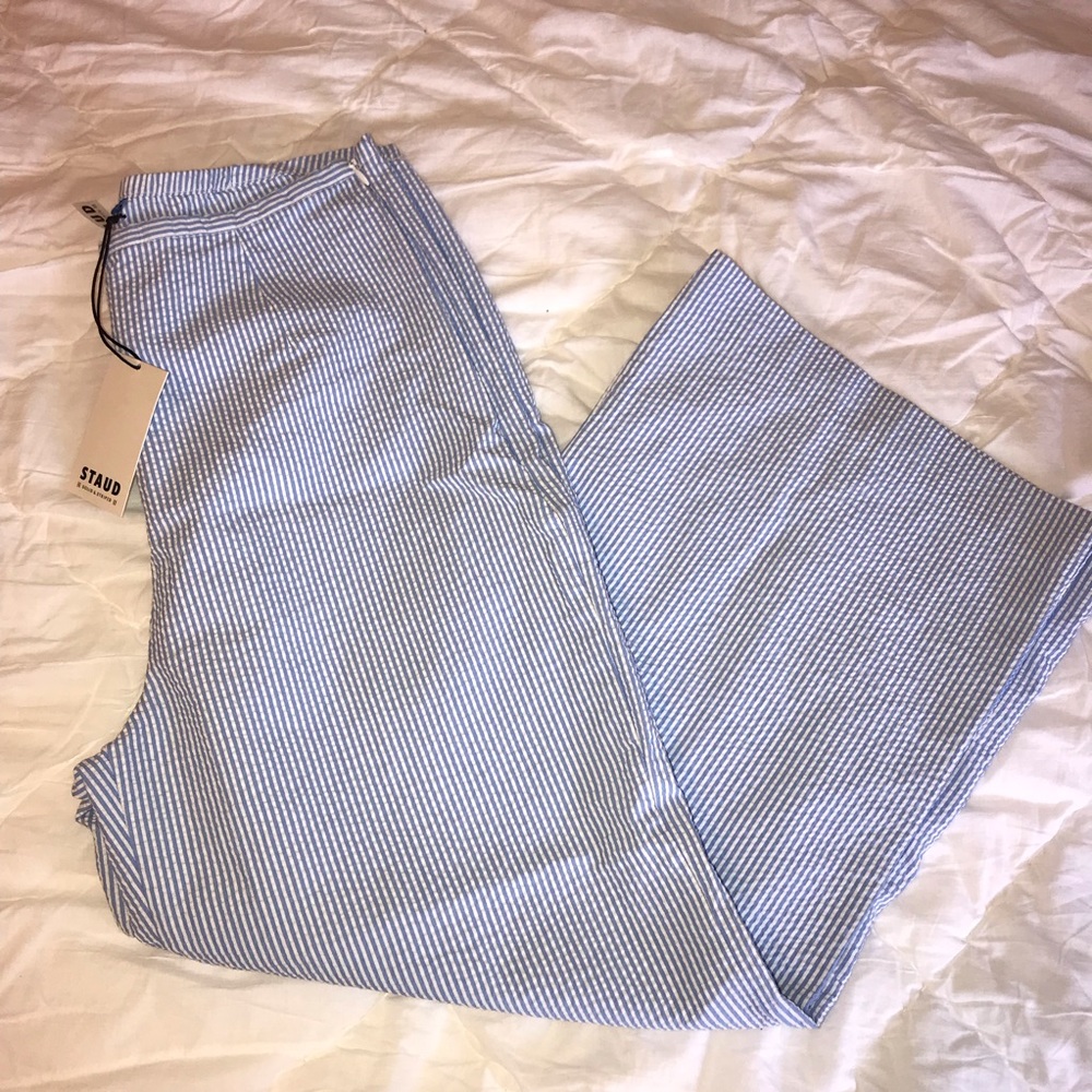 NWT Seersucker Wide Leg Pants